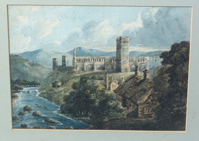 Lot 1008 - Duchess of Sutherland - A Monastery by a River | watercolour