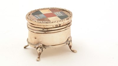 Lot 336 - An Edwardian/George V small silver dressing table box