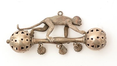 Lot 337 - A rare Edwardian/George V silver child’s rattle