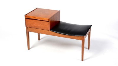 Lot 29 - A retro vintage mid 20th Century circa 1960s Danish inspired Chippy Heath telephone table