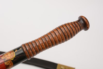 Lot 222 - A Victorian River Tyne Police truncheon and hanger