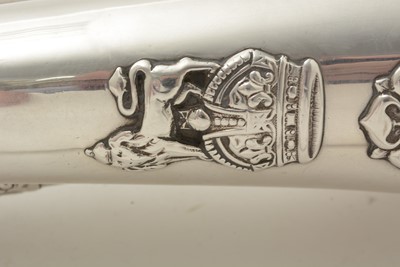 Lot 20 - A George V regimental silver bugle