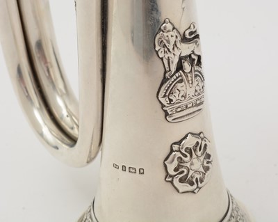 Lot 20 - A George V regimental silver bugle