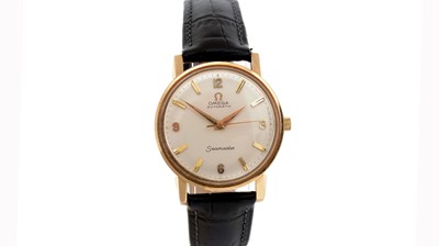 Lot 614 - Omega Seamaster: a 9ct yellow gold-cased automatic wristwatch