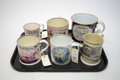 Lot 454 - A selection of 19th Century Sunderland lustre; and other mugs