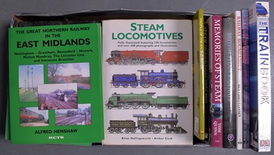 Lot 597 - A selection of books relating to trains and railways.