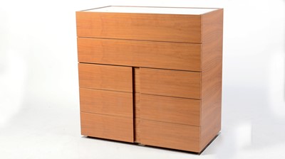 Lot 2 - Calligaris - A contemporary Italian designer teak wood sideboard credenza / chest of drawers