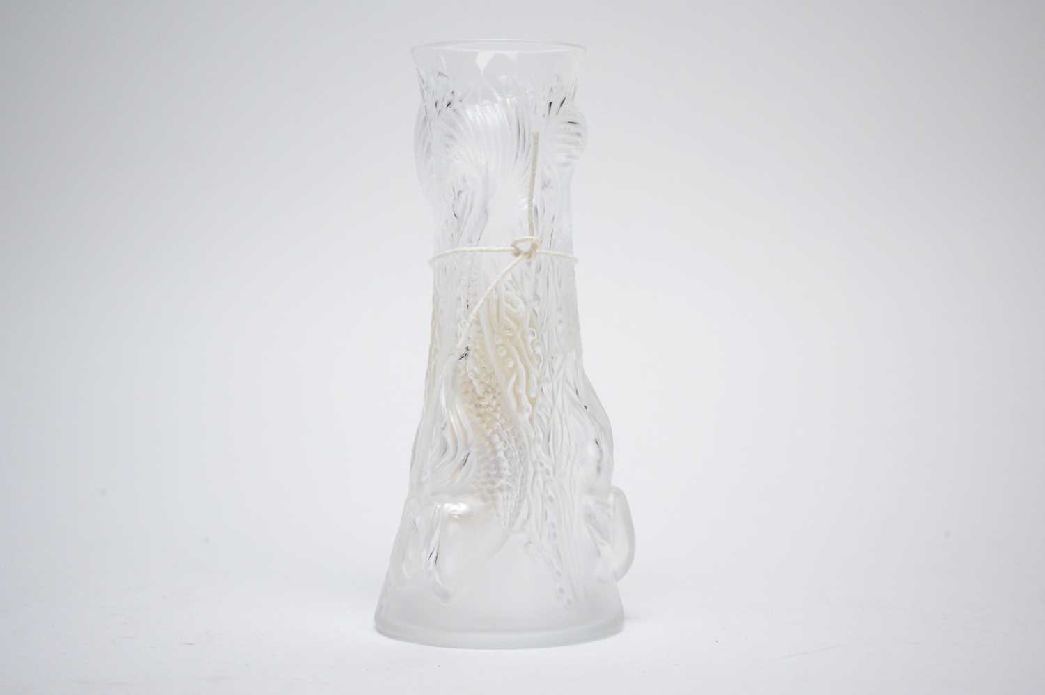 Lot 461 - A Lalique Siren pattern vase, moulded with sirens or mermaids