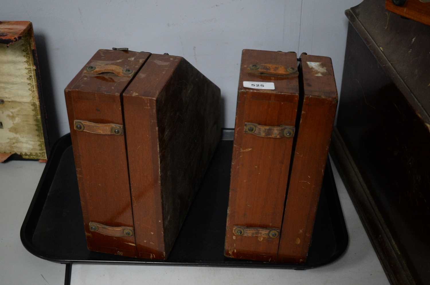 Lot 525 - Two Admiralty Pattern MK. III Clinometers in mahogany cases
