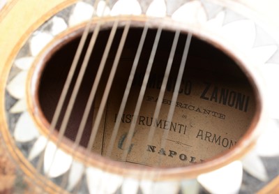 Lot 73 - A Napoli Mandolin labelled Domenica Zanoni