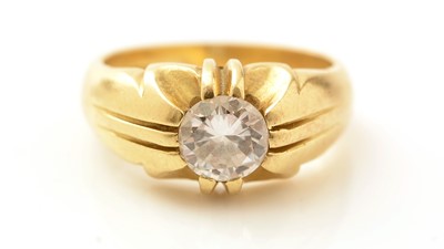 Lot 542 - A single stone diamond ring
