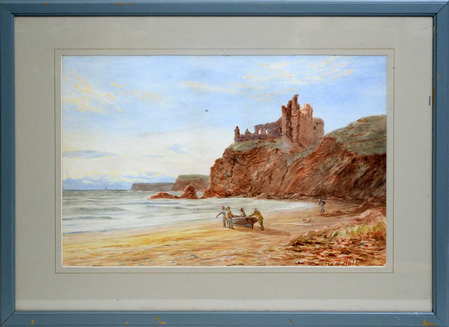 Lot 755 - Oliver Hall - Heading out to Sea, possibly Fast Castle | watercolour