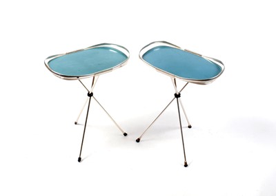 Lot 47 - A pair of retro vintage industrial Space Age mid 20th Century circa 1960s occasional tables