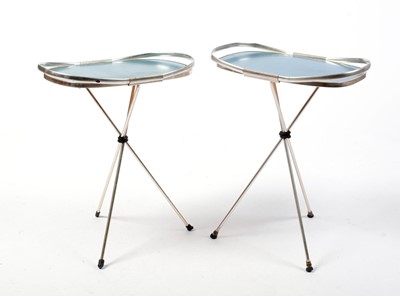 Lot 47 - A pair of retro vintage industrial Space Age mid 20th Century circa 1960s occasional tables