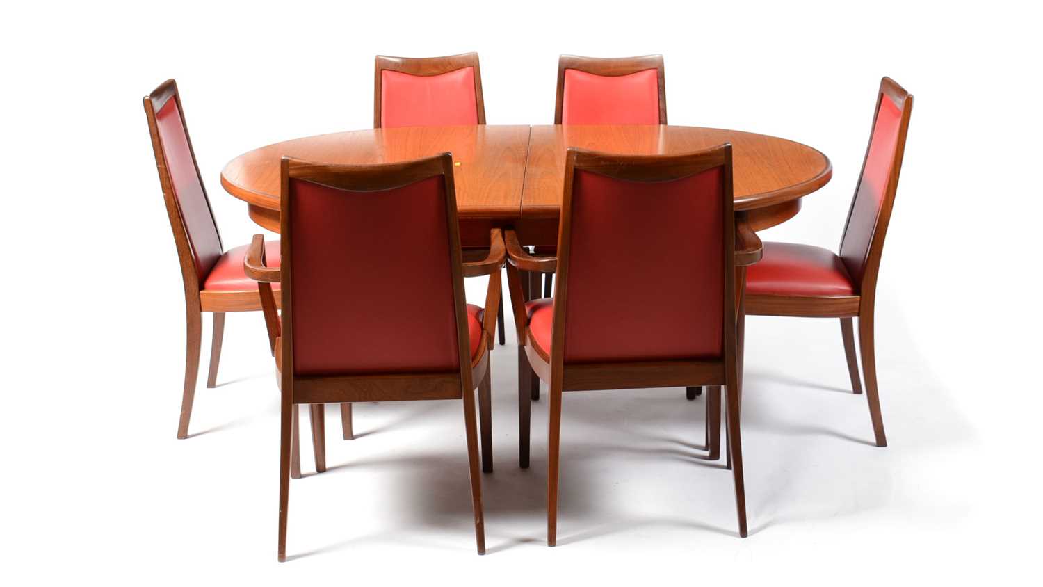 Lot 48 - G Plan- a retro vintage mid 20th Century teak extendable dining table and chairs