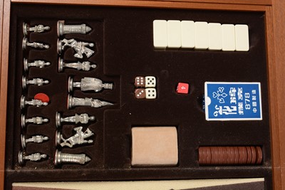 Lot 53 - A retro vintage circa 1970's backgammon/chess/gaming/coffee table of rectangular form
