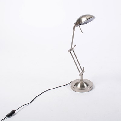 Lot 121 - A retro vintage industrial space age brushed metal desk lamp