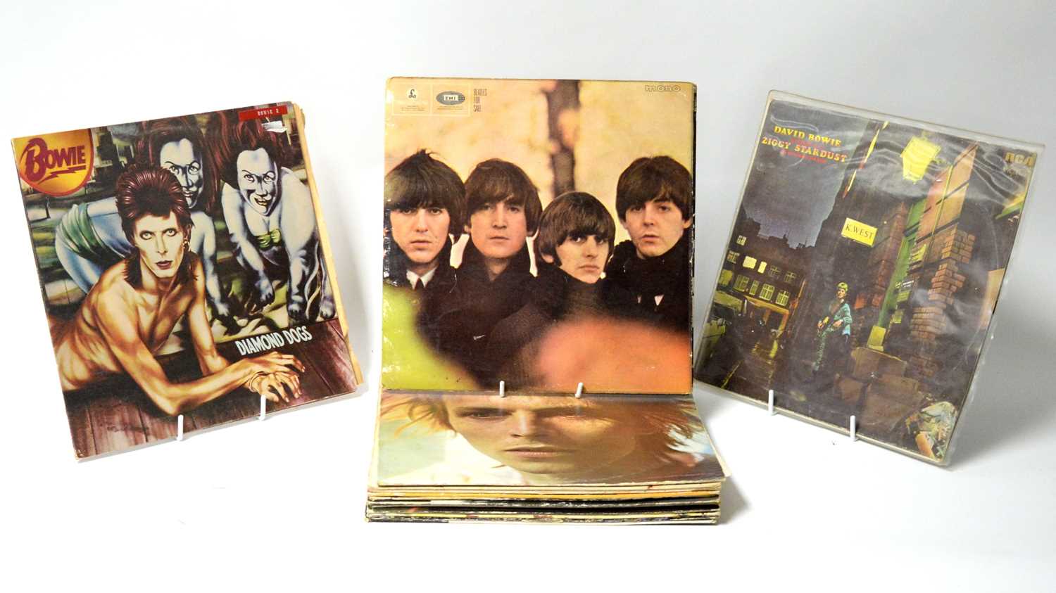 Lot 363 - 12 David Bowie LPs and 1 Beatles LP