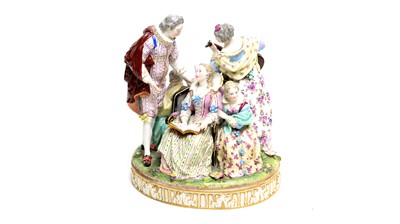 Lot 894 - A large Dresden group after a Meissen original