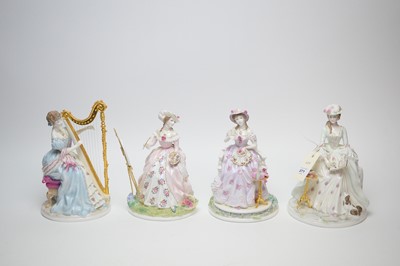 Lot 271 - A set of four Royal Worcester 'Graceful Arts' figures of ladies.