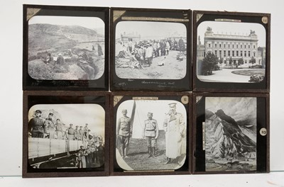 Lot 9 - A collection of early 20th Century Magic Lantern slides detailing the Balkan War