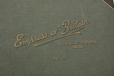 Lot 85 - A collection of three albums of photographs taken on the Empress of Britain 1935