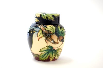 Lot 159 - Moorcroft bird pattern ginger jar and cover