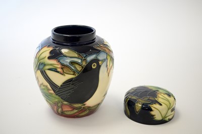 Lot 159 - Moorcroft bird pattern ginger jar and cover