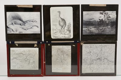 Lot 12 - Good collection of 20th Century Magic Lantern slides of maps, natural phenomena etc