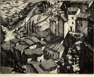 Lot 227 - William Evan Charles Morgan - Italian Hill Town | limited edition engraving