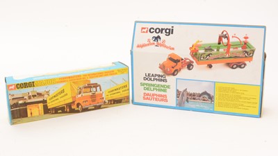 Lot 307 - Corgi Major Ferrymasters Tractor Unit and Trailer; and  Dolphinarium Leaping Dolphins