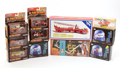 Lot 318 - Corgi diecast model fire brigade vehicles; and other vehicles