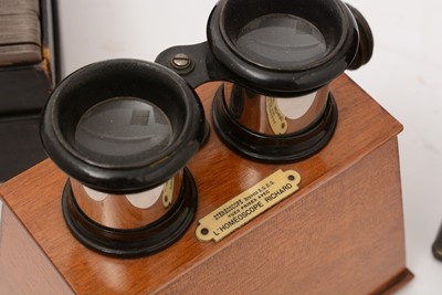 Lot 71 - An early 20th Century French Stereoscope Viewer with another and slides.