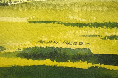 Lot 760 - Alan Reed - Gardening in the Springtime | watercolour
