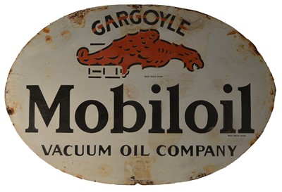 Lot 96 - An enamel advertising sign, Gargoyle Mobiloil Vacuum Oil Company