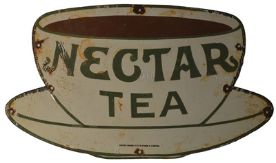 Lot 102 - An enamel advertising sign, Nectar Tea