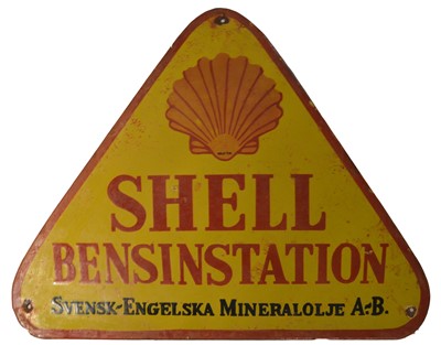 Lot 112 - ﻿An enamel advertising sign,﻿ Shell Bensinstation