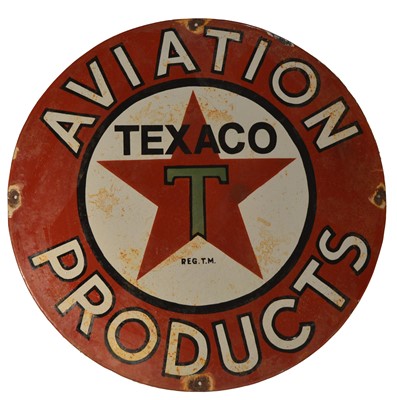 Lot 122 - ﻿An enamel advertising sign, ﻿Texaco Aviation Products