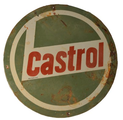 Lot 132 - An enamel advertising sign, Castrol