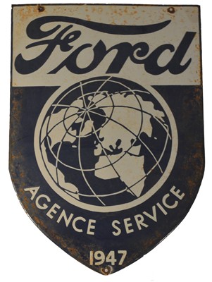 Lot 138 - ﻿An enamel advertising sign, ﻿Ford Agence Service