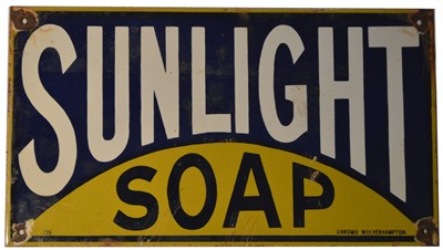 Lot 141 - ﻿An enamel advertising sign, ﻿Sunlight Soap