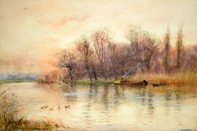 Lot 759 - Henry Charles Fox - The Thames at Hampton Court | watercolour