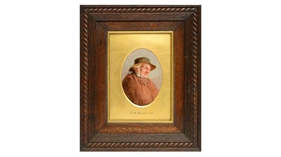 Lot 1127 - George Washington Brownlow - Portrait of a Gentleman Wearing a Smock | oil