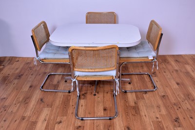 Lot 62 - A retro style 20th Century kitchen table and chairs