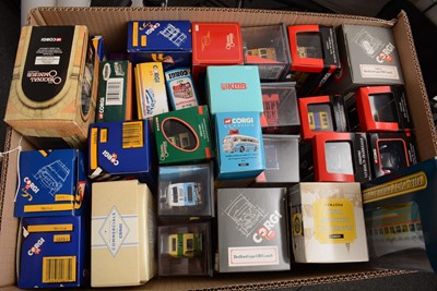 Lot 329 - Corgi diecast model buses and trams