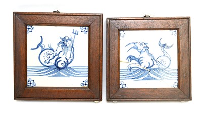 Lot 892 - Two 18th century Dutch Delft tiles