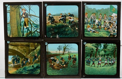 Lot 68 - A collection of three boxes of early 20th century Magic Lanterns slides relating to Boy Scouts