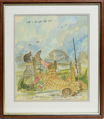 Lot 710 - 20th Century British - With a Straight Left Arm | hand-coloured lithograph