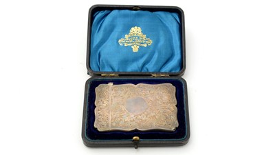 Lot 362 - A late Victorian silver card case