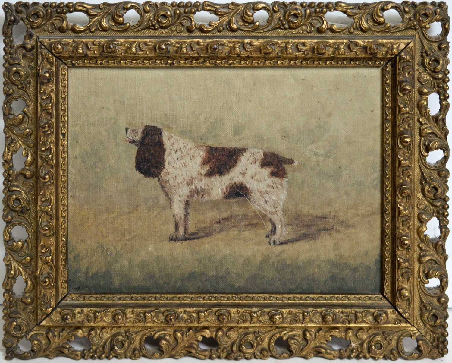 Lot 788 - 19th Century British - A naive portrait of a dog | oil